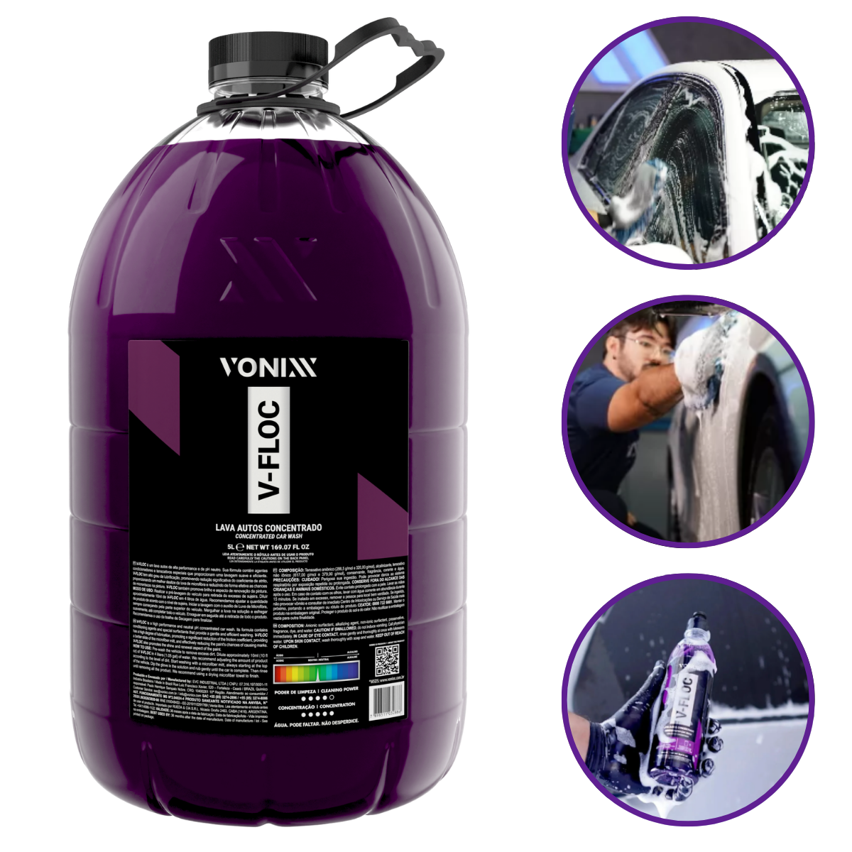 Shampoo Automotivo Concentrado V-Floc Vonixx Limpeza Pesada