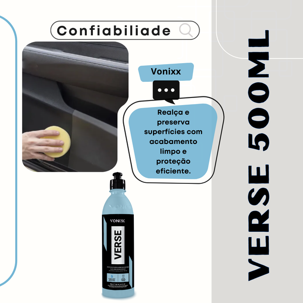 6 Protetor De Plásticos, Borrachas Motores Verse 500ml Vonix