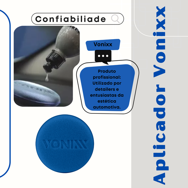 Aplicador De Espuma Vonixx Azul - Ceras Hidratantes Para Couro