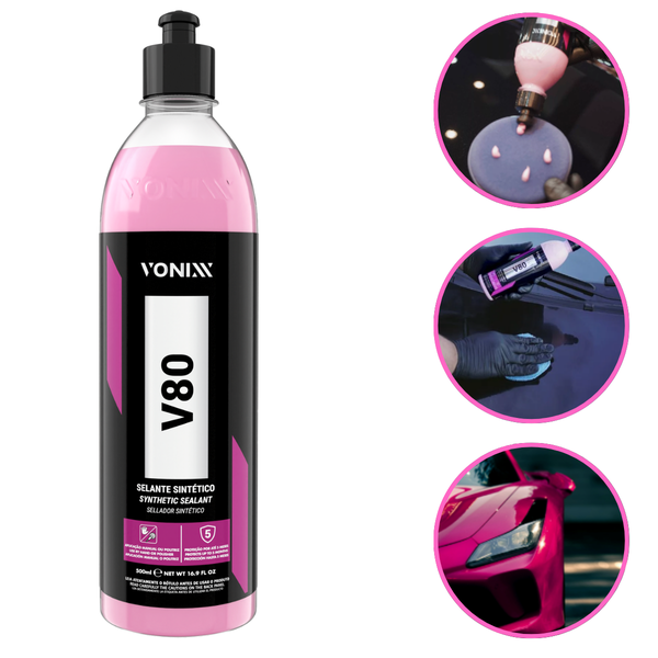 V80 Selante Sintetico 500ml Vonixx Automotivo Diamond Uv