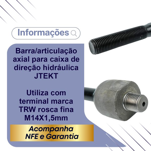 Barra De Articulação Axial Direção Hidráulica Palio, Strada
