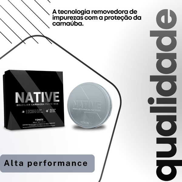 Cera Automotiva Native Paste Wax 100ml Cristalizadora - Polimento
