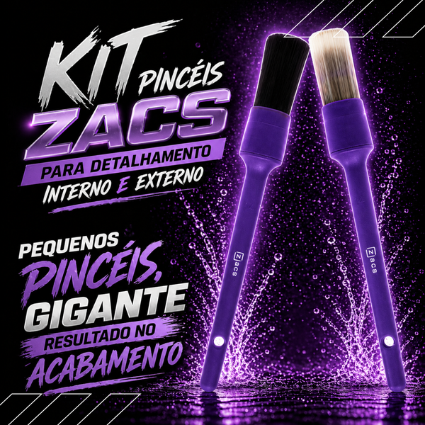 DYNAMIC CHORDセット　 kyohso apple-polisher Kit Pincel Detalhamento Médio Externo e Suave Interno 14 Zacs